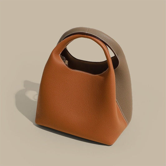 Women's Genuine Leather Bucket Handbag - Zenura Co