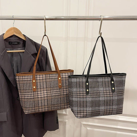 Plaid Shoulder Bag - Zenura Co