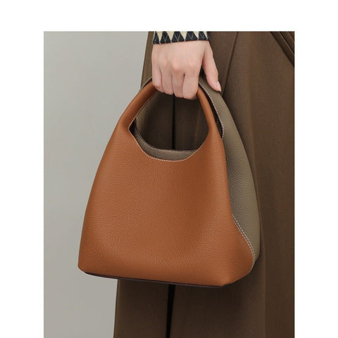 Women's Genuine Leather Bucket Handbag - Zenura Co